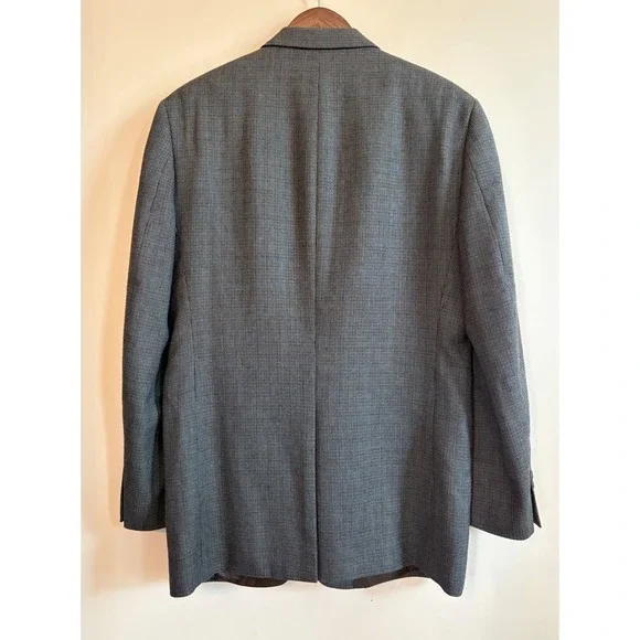 Lauren Ralph Lauren Men Black/Brown Check Tweed Wool‎ Blazer Sport Coat Size 42L